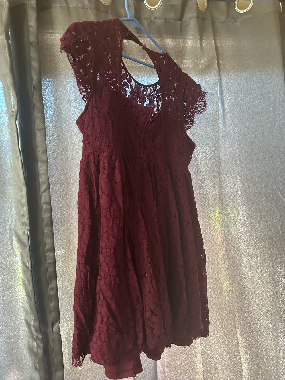 torrid Burgundy Lace Mini Dress - Picture 2 of 3